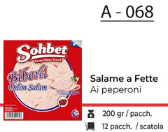 SALAME A FETTE AI PEPERONI 200GR A - 068