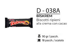 BISKREM BISCOTTI RIPIENI 90GR D - 038A