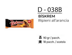 BISKREM RIPIENI ALL'ARANCIA 90GR D - 038B