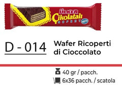 WAFER RICOPERTI DI COCCOLATO 40GR D - 014