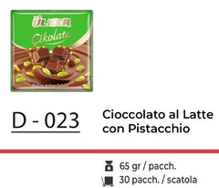 CIOCCOLATO AL LATTE CON PISTACCHIO 65GR D - 023