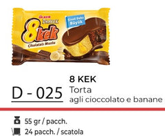 8 KEK TORTA AGLI CIOCCOLATO E BANANE 55GR D - 025