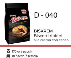 BISKREM BISCOTTI RIPIENI 170GR D - 040