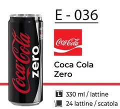 COCA COLA ZERO 330ML E - 036