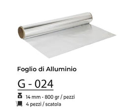 FOGLIO DI ALLUMINIO 14MM 800GR G - 024