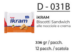 IKRAM BISCOTTI SANDWICH ALLE NOCCIOLE E CREMA 336 GR D - 031B