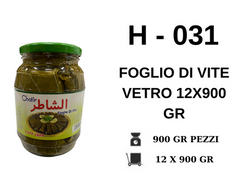 FOGLIO DI VITE VETRO 900 GR H - 031