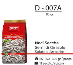 NOCI SECCHE SEMI DI GIRASOLE SALATE E ARROSTITE 85GR D - 007A
