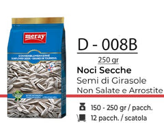 NOCI SECCHE SEMI DI GIRASOLE NON SALATE E ARROSTITE 250GR D - 008B