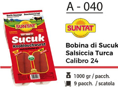 BOBINA DI SUCUK SALSICCIA TURCA CALIBRO 24  1000 GR A - 040