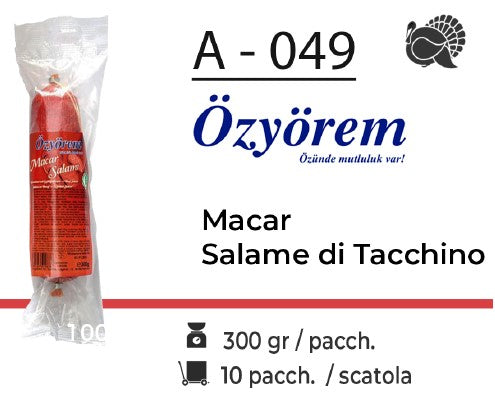 MACAR SALAME DI TACCHINO 300 GR A - 049
